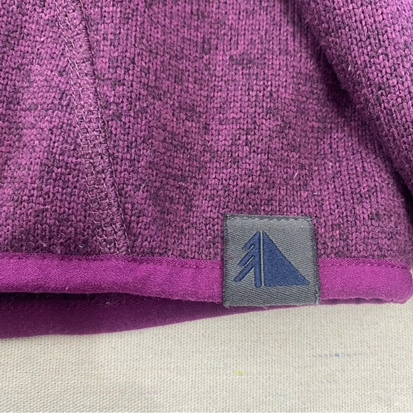 LL Bean Womens Petite XLarge Jacket Sweater Fleece Full Zip Purple 500772 - Picture 2 of 9